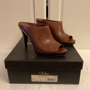 Cole Haan Women's Brown Leather Mules